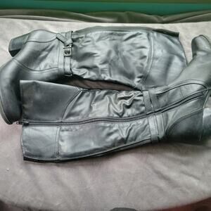 Baretraps Boots Womens Size 8M Black High Comfort Stretch Zip Buckle Heel Bootie